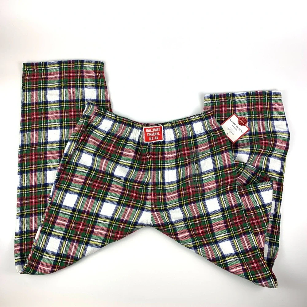 Hallmark Channel #1 Fan Plaid‎ 100% Cotton Pajama Pants Unisex Sz L
